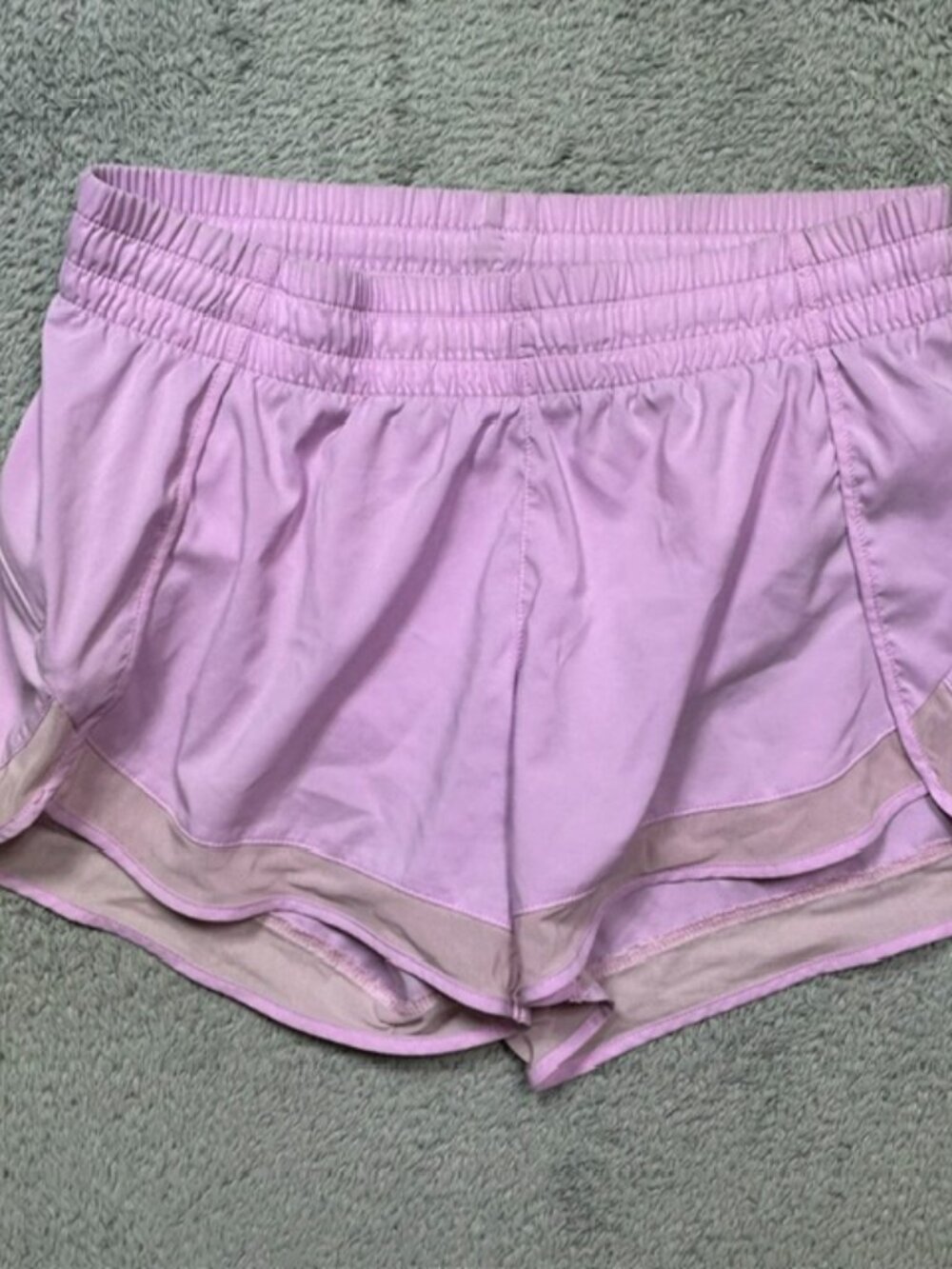 Athleta Shorts Women's S Pink High Rise Mesh Racer Run 4 Lined Running 3.5" Ins.